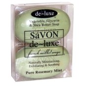 SaVON De-Luxe 2 Pack Pure Rosemary Mint Bar Soap