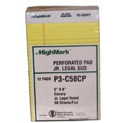 HighMark 5x8 Canary Jr. Legal Ruled Perforated Pad