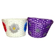Let's Ride Children's Bicycle Basket With Flowers