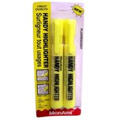 MonAmi 2 Pack Yellow Flourescent Handy Highlighter