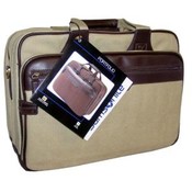 Samsonite Tan Canvas Portfolio Laptop Case