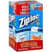 Ziploc Easy Zipper Variety Pack 4 Ct Storage Bags