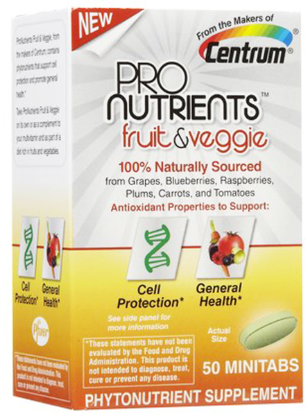 UPC 300057600506 product image for Centrum Pro Nutrients Fruit & Veggie 50 Count Minitabs | upcitemdb.com