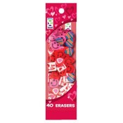 Valentine Erasers Clip Strip Display