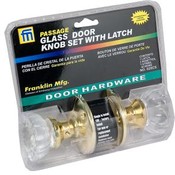 Glass Door Knob Set With Latch