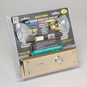 Glass/Brass Knob Interior Mortise Lock Kit