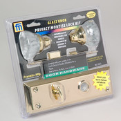 Glass Knob Privacy Mortise Lock Kit