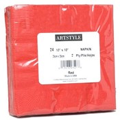 Red 10x10 Napkins 24 Count