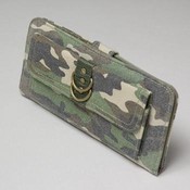 Camo Canvas Checkbook Wallet