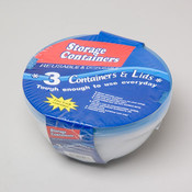 3 Pack 22 Oz. Round Food Storage Container