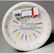 7" Paper Plates - Birthday Candle Design