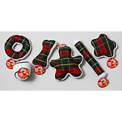 Dog Toy - Christmas Plush Plaid Lamb's Wool