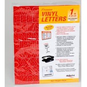 Red 1 Inch Vinyl Letters