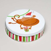 Small Round Christmas Tin With Lid