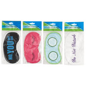 Satin Eye Mask with Embroidered Trim