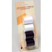 Black and White Sewing Thread 4 Piece