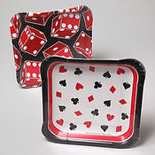 Square Poker Paper Plates