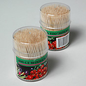 TOOTHPICKS WOOD 500CT W/TRANSP