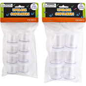 Plastic Craft Storage Jars 6/8 Pack(Case of 48)