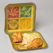 Harvest Paper Plate Square 9 inches