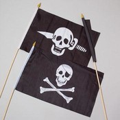 Flag With  Skull &amp; Crossbones 12" X 18"
