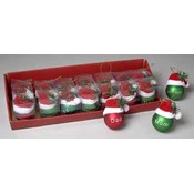 Conversation Glass Ornaments with Hats