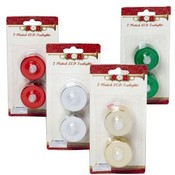 L.E.D. Tealight 2 Pack In 4 Assorted Colors