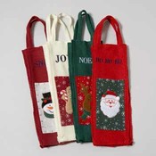 Christmas Wine Bottle Bags with Handle