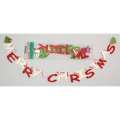 Christmas Felt Letter Banner.  5 Feet Long.