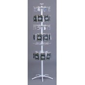 (white) 48 Peg-6 Tier Floor Spinner Display Rack