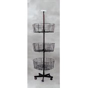 (black) 3-tier Bin Spinner Display