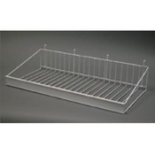 (white) 27 1 / 2" Grid Baskt W / Tckt Channel