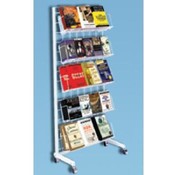 (white) 5-shelf Rolling Wall Display