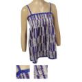 Ladies Silky Top W/3 Plastic Diamond Buttons