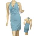 Ladies Plus Size Halter-Draped Cowl Dress
