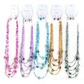 5 Line Acrylic Layer W/Shell Necklace/Earring Set