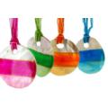 Shell Round Pendant Necklace and Earring Set