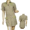 Ladies Fashion Collar Dress With Belt