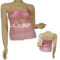 Ladies Fashion Sleeveless Top w/Overlap Sheer