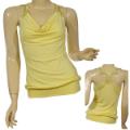 Ladies Fashion Sleeveless Draped Neck Top