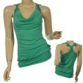 Ladies Fashion Sleeveless Draped Neck Top