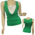 Ladies Fashion Sleeveless Draped Top
