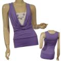 Ladies Fashion Sleeveless Draped Top