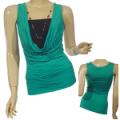 Ladies Fashion Sleeveless Draped Top