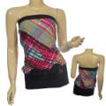 Plus Size Fashion Tube Top With Decorative Belt