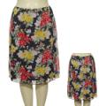 Ladies Fashion Sheer Flowy Knee Length Skirt