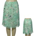 Ladies Fashion Sheer Flowy Knee Length Skirt