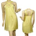 Ladies Satin A-Line Halter Style Keyhole Dress