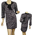 Ladies Long Sleeve Oval Neck Loose Fit Dress