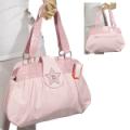 Ladies Fashion Leather Handbag W/Zipper Closure